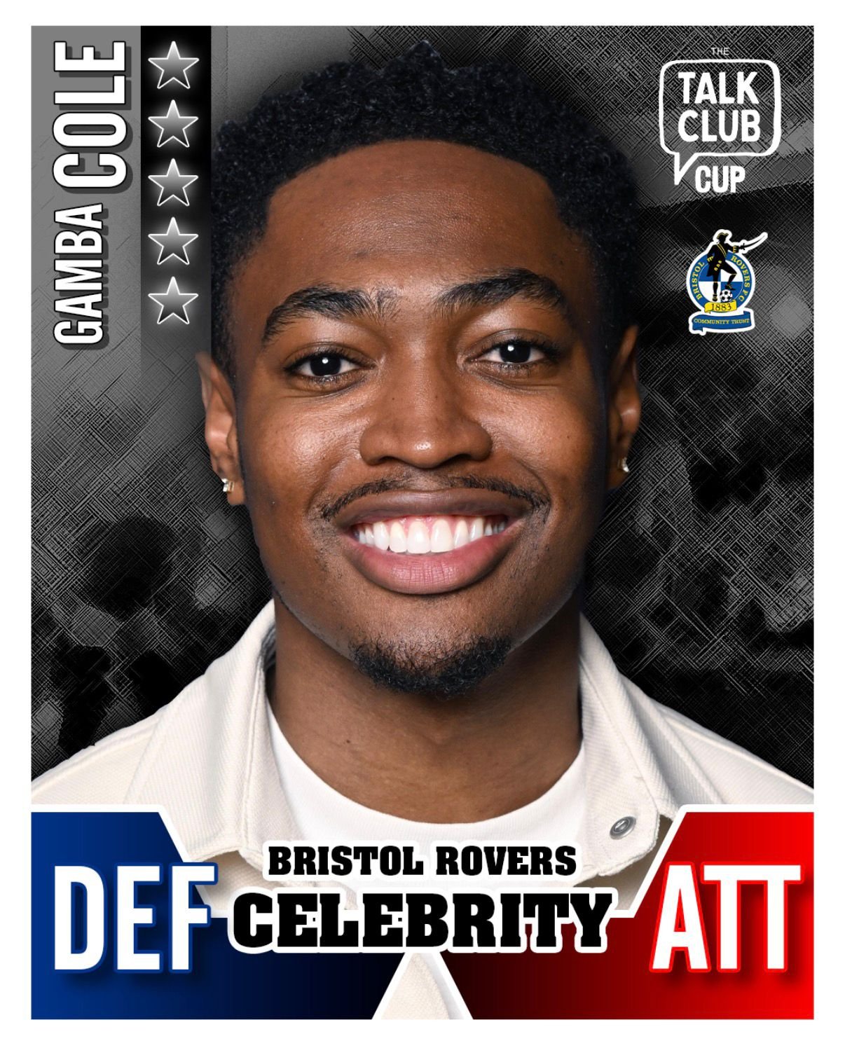 Gamba Cole at the Talk Club Cup charity football match
